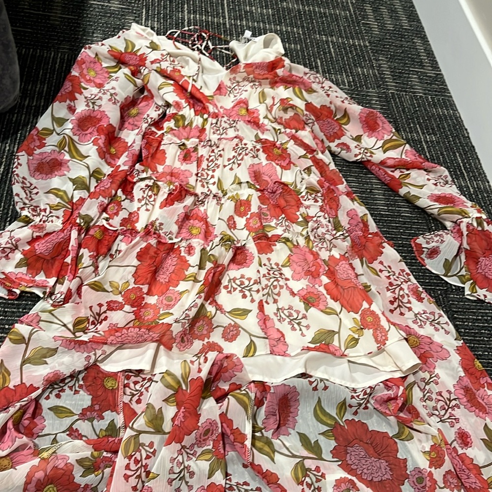 Steve Madden flowy floral hi lo dress